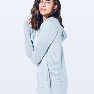 Lululemon Still Movement Wrap Heathered Blue Size 8 Hooded Cartigan